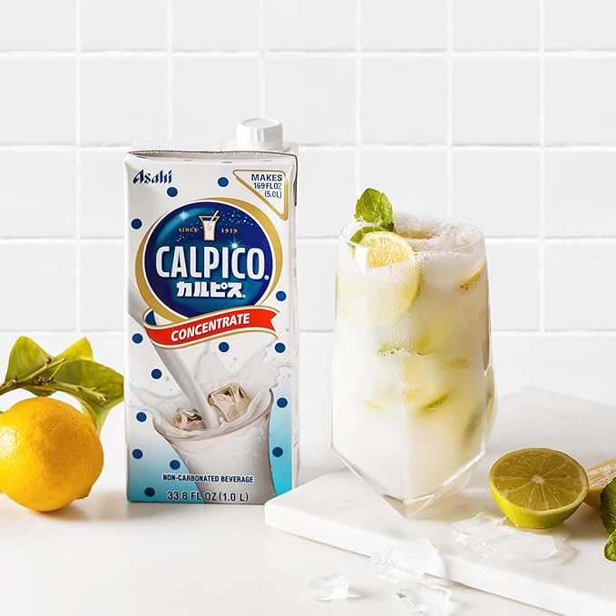 CALPICO Concentrate ??Smooth & Refreshing Japanese Citrus Drink, Sweet and Tangy, No Artificial Color or Preservative, Non-Carbonated, Lactic Acid Drink, 33.8 Fl oz (Pack of 1)