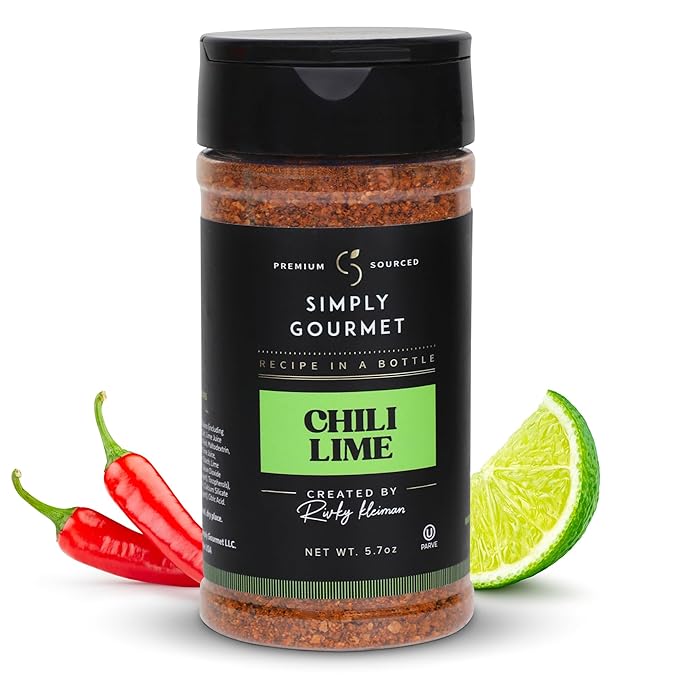 Chili Lime Seasoning ??Zesty, Tangy Spice Blend with Garlic & Citrus for Chicken, Seafood, Roasted Vegatables, and More ??Sugar-Free, Gluten-Free ??Recipe in a Bottle ??5.7 oz