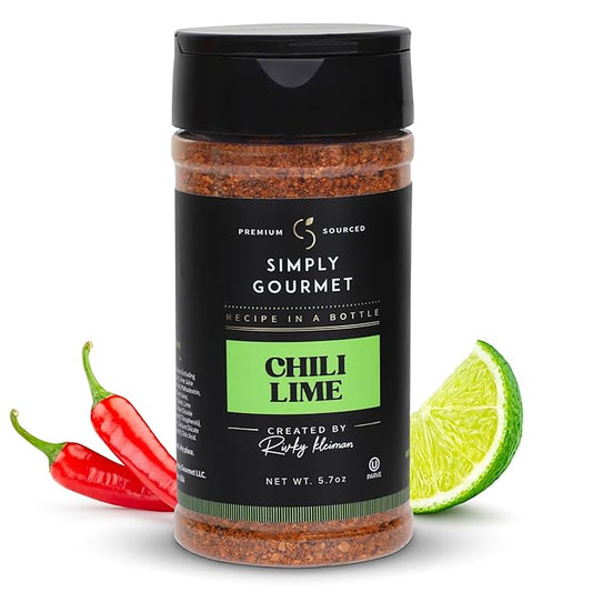 Chili Lime Seasoning ??Zesty, Tangy Spice Blend with Garlic & Citrus for Chicken, Seafood, Roasted Vegatables, and More ??Sugar-Free, Gluten-Free ??Recipe in a Bottle ??5.7 oz