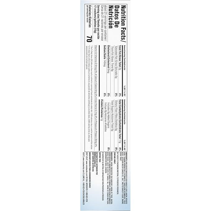 Premium Original Mini Saltine Crackers, Lunch Snacks, Bulk Snacks, 6 - 11 oz Boxes