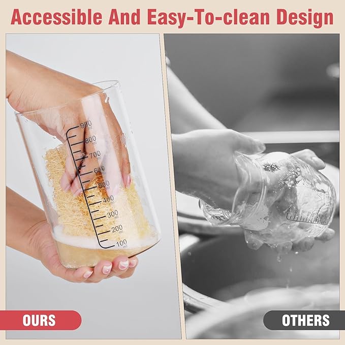 Pro Sourdough Bread Starter Kit - 34 oz sourdough jar with 5 unique features for the perfect sour dough bread & sourdough starter kit - baking supplies (34oz-2pack)