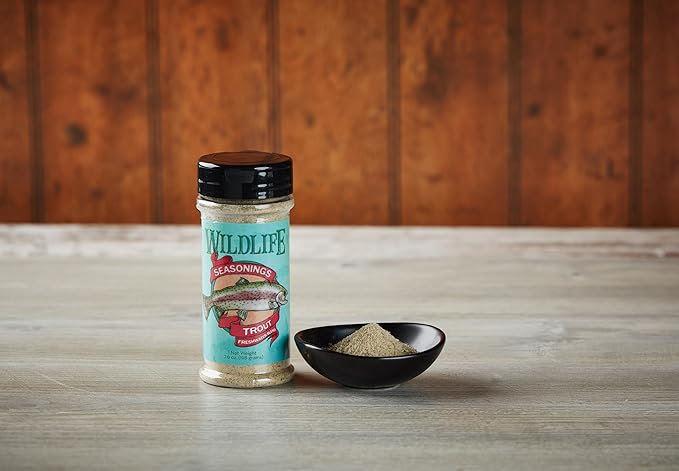 Wildlife Seasonings Trout Freshwater Blend ??Premium Dry Rub & Grilling Seasoning for Trout, Meat, & Vegetables ??Perfect Steak Marinade & Stuffing Seasoning ??Enhance Fish