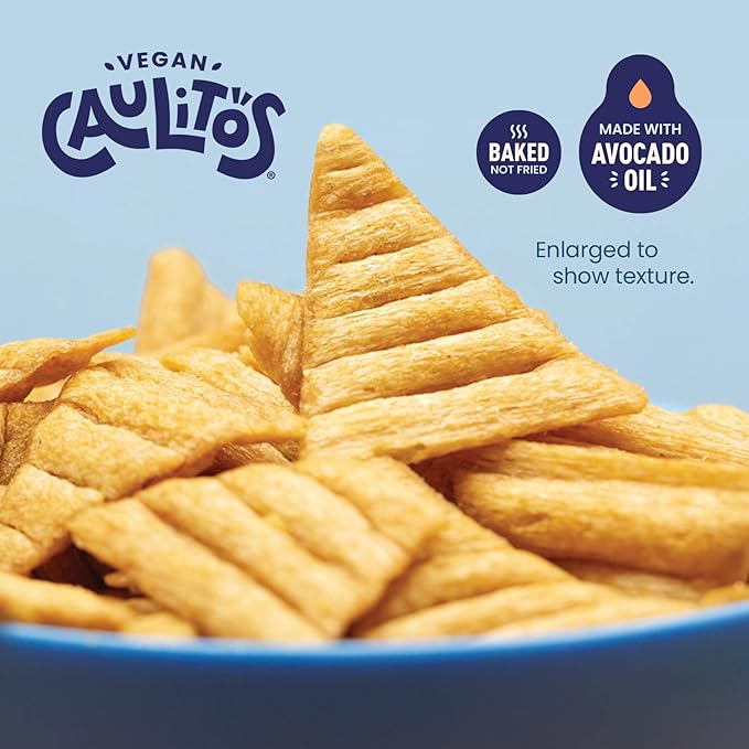 Caulitos ??15 Pack | Lentil, Rice & Cauliflower Chips | Organic, Gluten-Free, Non-GMO, Kosher, Nut-Free, Baked with Avocado Oil (22.5 oz, Vegan Sea Salt)