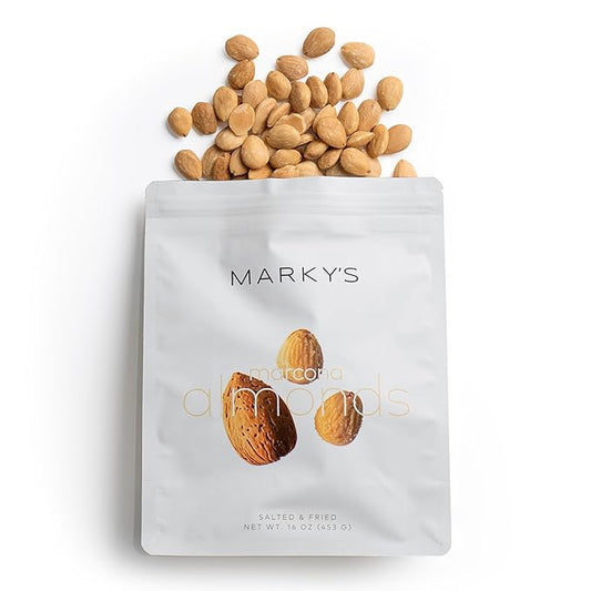 MARKY'S Fried and Salt Marcona Almonds Nuts form Spain - 1 lb / 453 g