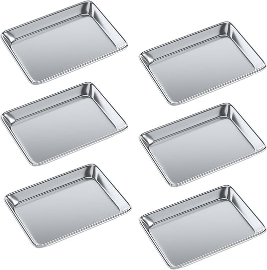 13 in. x 10 in. 19 Gauge Quarter size Aluminum Bun. / Sheet Pan. Pack of 6