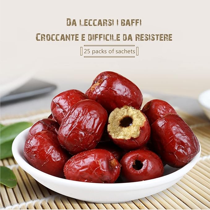25 Packs of Chinese Crispy Red Dates,Dried Dates Crisp And Unpitted For Snacks And Baking, aAlternative To Pitted Dates??,<div>