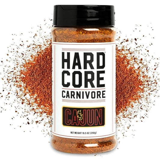 Hardcore Carnivore Cajun Seasoning (10.5 oz Shaker) Texas-Made, Authentic Blend for Gumbo, Red Beans and Rice, Jambalaya and More