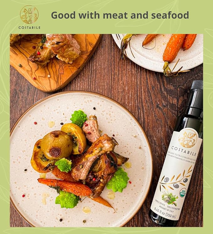 Herbed Olive Oil - Extra Virgin Tuscan Herb Olive Oil from Italy - Perfect for Infused Mediterranean Seasoning and Herb Vinaigrette