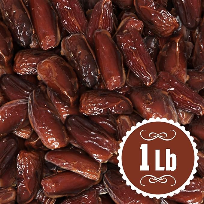 Pitted Dates 1lb pack of Deglet Noor Dates Pitted Bulk No Sugar Added, Delicious and Nutritious Deglet Date Ideal for Baking, Energy Bites and Salads, Whole Dried and Ready to Eat