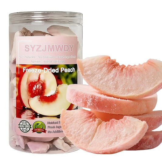 Premium Freeze-Dried Peach Cubes 7oz (200g) - 100% Fruit, No Sugar Added | For Baking, Smoothies & Yogurt Toppings