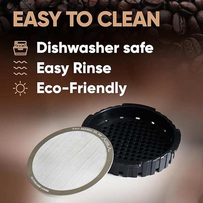 ALTURA The MESH XL Stainless Steel Filter for AeroPress Coffee Makers ??Reusable Metal Filter Replacement for Rich Flavor, Travel, and Eco-Friendly Brewing