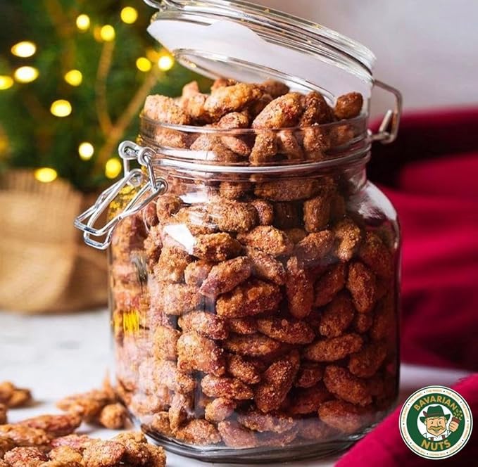 Magic Bavarian Cinnamon Roasted Almonds, 10 oz - Sweet, Gluten-Free, Vegan Nuts, Made in the USA