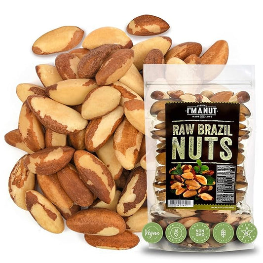 I’m A Nut Brazil Nuts, Raw, 16 oz (1 lb) | Distinct and Superior to Natrual | No PPO | Non GMO | Batch Tested Gluten & Peanut Free | Vegan and Keto Friendly | Fresh and Reasealable bag