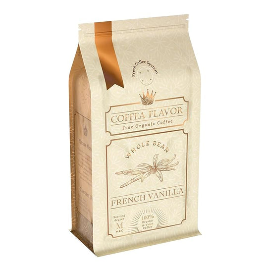 French Vanilla Flavored Whole Bean Coffee ??100% Arabica, Single Origin, Medium Roast, USDA Organic, No Sugar Added, Naturally Sweetened ??by Coffea Flavor