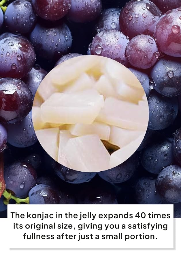 Korean Food Low Calories Squeeze Konjac Jelly Grape Flavor, Fish Collagen, Vitamin, Zero Sugar, Chewier Texture, Health&Beauty (Net WT 5.07 oz, Pack of 10) ?¨ㅼë¹??»━