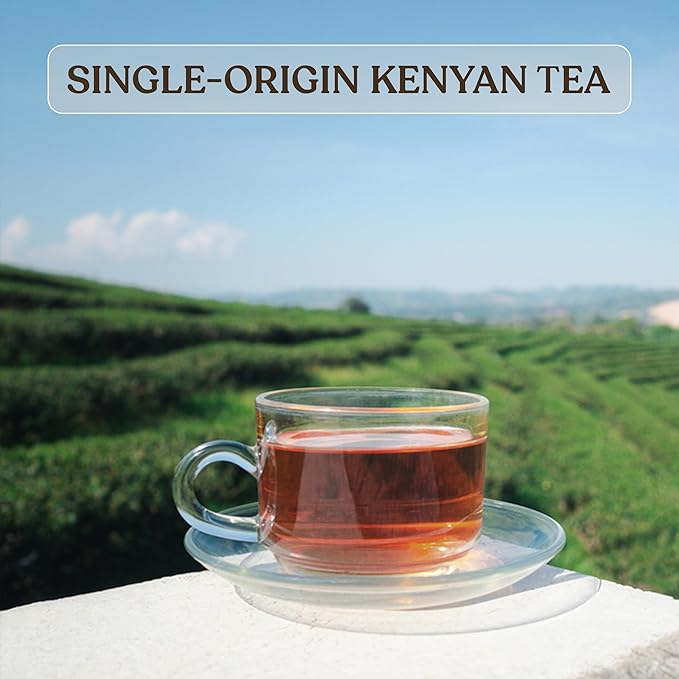 Akina Single-Origin Regular Black Tea Bags | 100% Naturally Flavored, Kenyan Origin, Gourmet Tea, Hot Beverage (100 String & Tag Bags, 200g)