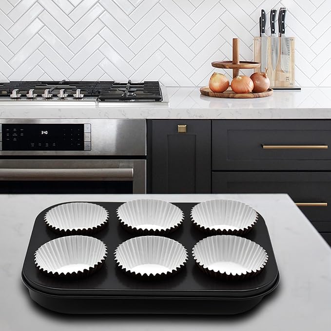 200 Pcs Orange Foil Cupcake Liners Standard Baking Cups Muffin Paper Cases