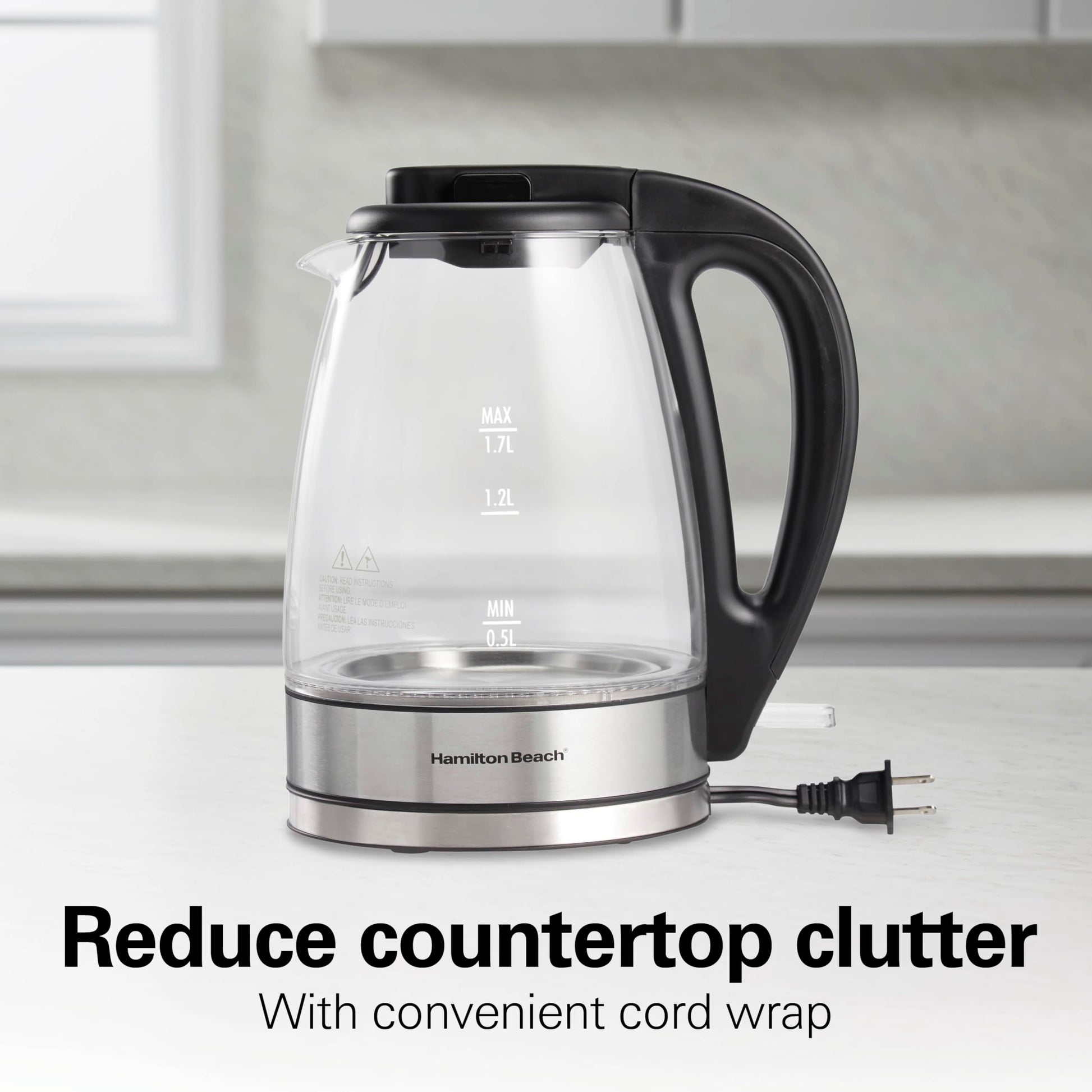 Hamilton Beach 1.7 Liter Electric Tea Kettle, Water Boiler & Heater