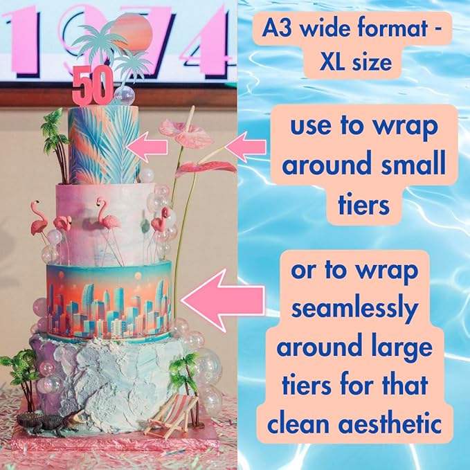 A3 XL Edible Frosting Sheets for Wide Format Edible Printers by Really Cute Sweets - 12-Pack Premium Sugar Paper for Cake, Cookies, and Photo Decoration - White, Big Edible Icing Sheets 11.7 x 16.5"