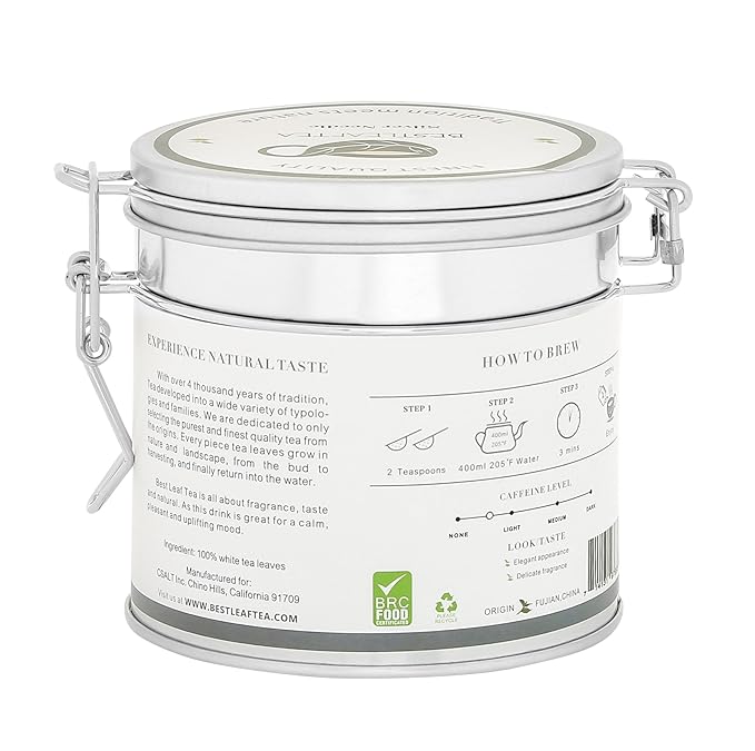 BESTLEAFTEA- Silver Needle White Tea/Bai Hao Yin Zhen/70g/ 2.5Oz