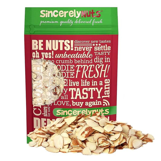 Sincerely Nuts – Raw Natural Sliced Almonds | 5 Lb. Bag | Delicious Guilt Free Snack | Low Calorie, Vegan, Gluten Free | Gourmet Kosher Food | Source of Fiber, Protein