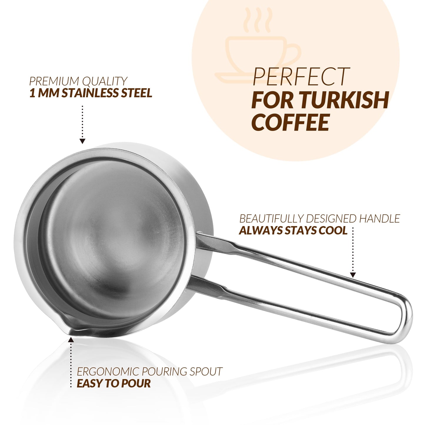 Turkish Coffee Pot, 24oz