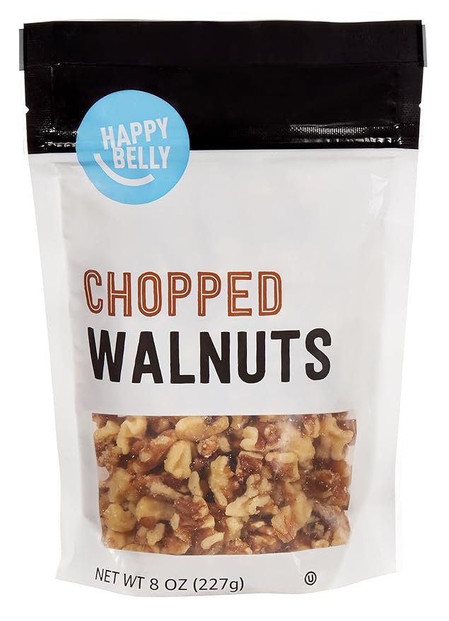 Happy Belly Chopped Walnut, 8 ounce (Pack of 1)