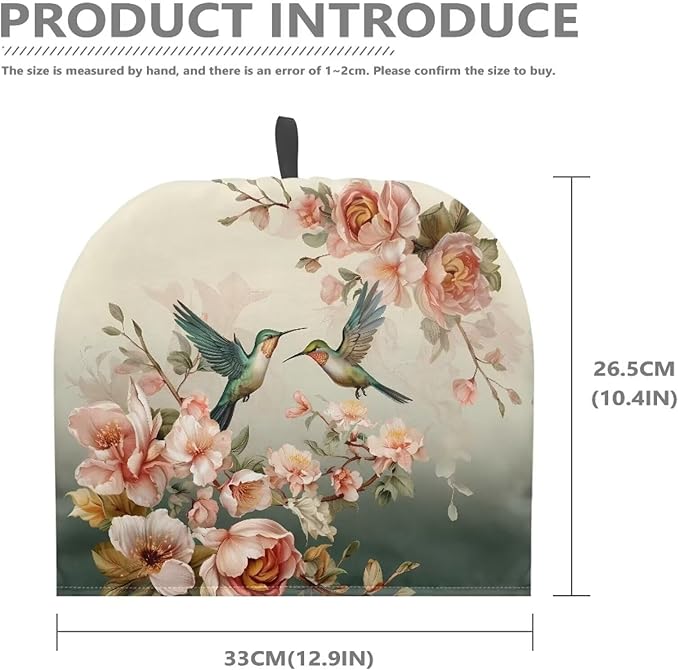 Hummingbird Flower Tea Cozy for Teapot Tea Insulated Cosy for Kitchen Accessory Tea Pot Cozy for Keeping Warm