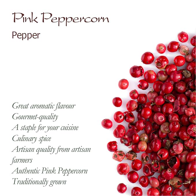 Pink Peppercorns For Grinder - Pink Pepper - Peppercorn - Peruvian Peppertree - Schinus Molle Pink Peppercorn Grinder Peruvian Pink Pepper Dried Peruvian Peppercorn Dried Pink Peppercorns