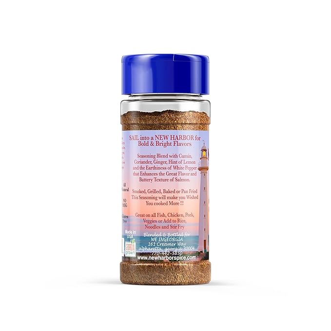 New Harbor Seasoning - Salmon Seasoning | All Natural | Perfect for Grilled Fish | Made in America |