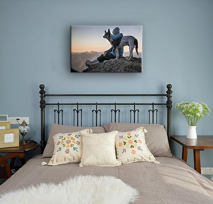 Hoopwarte Custom Canvas Prints with Your Photo, Custom Photos on Canvas Transform Pictures into Stunning Framed Wall Art-Personalized Prints Pictures Wall Art Decor(20L x16W 50x40cm)