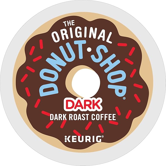 The Original Donut Shop Coffee Dark, Keurig Single Serve K-Cup Pods, Dark Roast Coffee, 48 Count