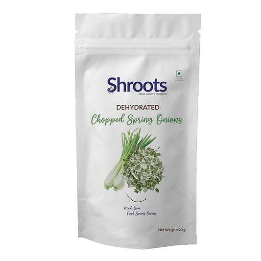 SHROOTS Dehydrated Chopped Spring Onion Flakes Pure Vegetarian No Added Salt Easy Cooking Essential - 0.71 oz, Pack of 1
