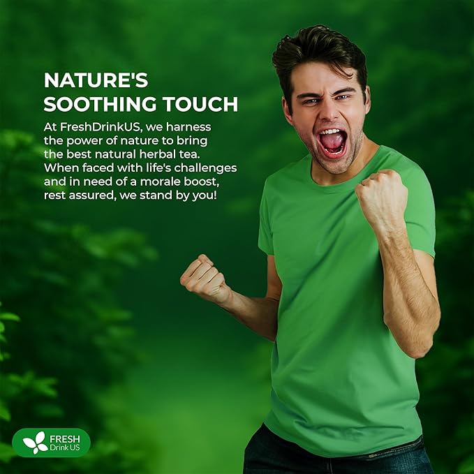 FreshDrinkUS, 12 Packs of Premium Herbal Kidney Support Tea ??Ginseng Six Treasure Blend, 9 Powerful Ingredients, 10g/Bag ??Men's Wellness Tea with Ginseng and Five Treasure Aid Root.