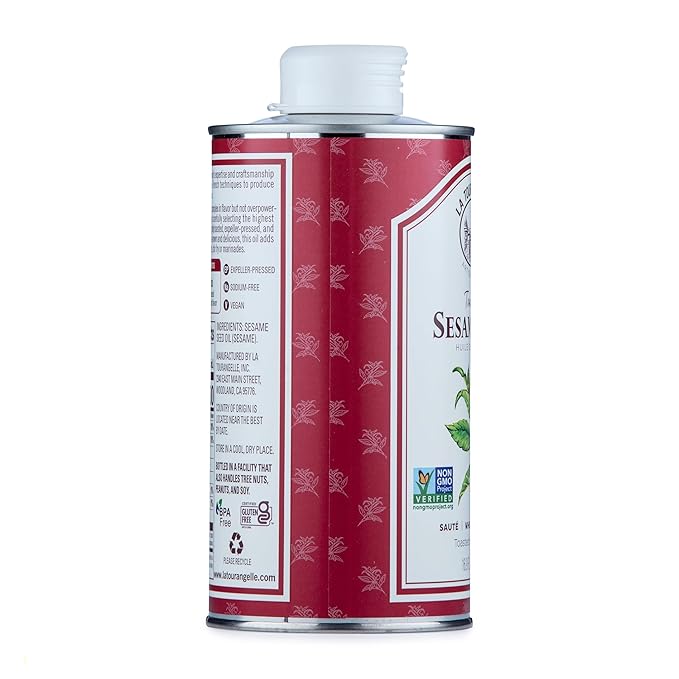 La Tourangelle, Toasted Sesame Oil, Great for Cooking, Add to Noodles, Stir-Fry, Vegetables, Vinaigrettes, and Marinades, 16.9 Fl Oz