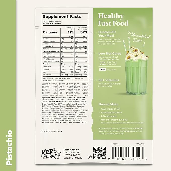 Keto Chow- Classic Flavors Single meal