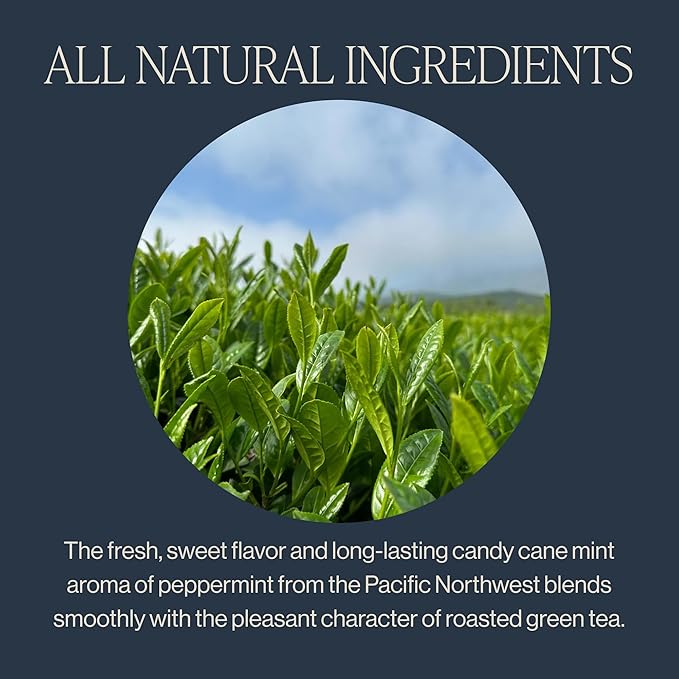 Rishi Tea Green Tea Mint - Organic, Low Caffeine Loose Leaf Tea with Houjicha Roasted Japanese Green Tea & Peppermint Tea - 16 Ounces, 90+ Servings