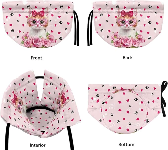 Cat Love Heart and Owl Kitchen Tea Pot Protector Cover Decorative Dust Proof Teapot Cover with Insulation Pad to Keep Tea Warm Sturdy Valentine's Day Decor for Home Kitchen