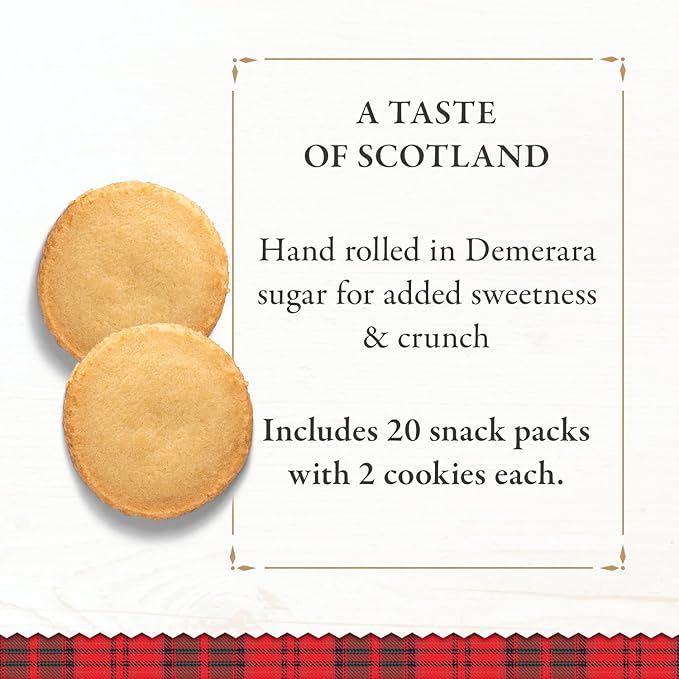 Walker's Shortbread Highlanders, All-Butter Shortbread Cookies, Snack Pack, 1.4 Oz (Pack of 18)