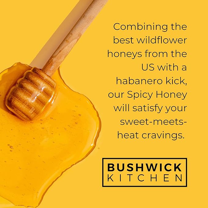 Bees Knees Spicy Honey, 92 oz Bulk Bottle Pure Honey Infused with Oleoresin Habanero Peppers, Gluten Free, Paleo Friendly, Wildflower Natural Hot Sauce Gifts, Food Gifts