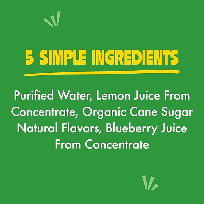Hoot Juice Blueberry Lemonade By Lemonati, No Artificial Sweeteners or Flavors, Gluten-Free, Kosher, Non-GMO, Vegan, 7.5 Fl Oz Mini-Cans, Pack Of 24, Blueberry Lemonade