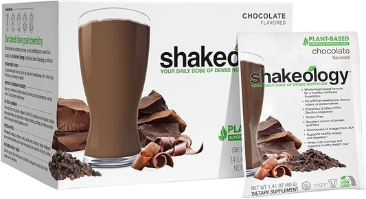 BODi Shakeology Plant-Based Vegan Protein Powder ??Gluten-Free Superfood Shake with Vitamins & Minerals ??Helps Support Healthy Weight Loss & Gut Health, Chocolate, 14 Individual Packets