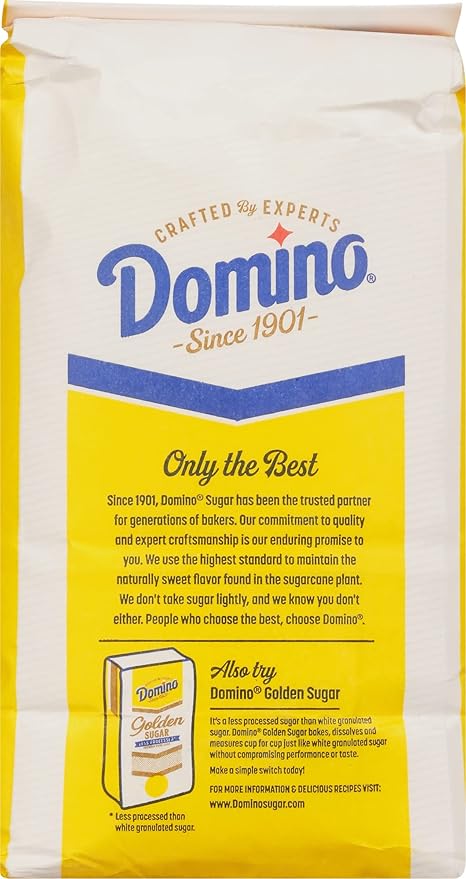 Domino® Granulated Sugar, 4 lb Bag of Premium Pure Cane Sugar (Pack of 2) with Bonus Brand Recipe Card