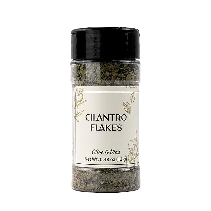Olive & Vine Cilantro Flakes, Fresh & Zesty, For Tacos & Salsas, Rich Tradition, Authentic Taste, For Global Recipes (0.48 Ounce)
