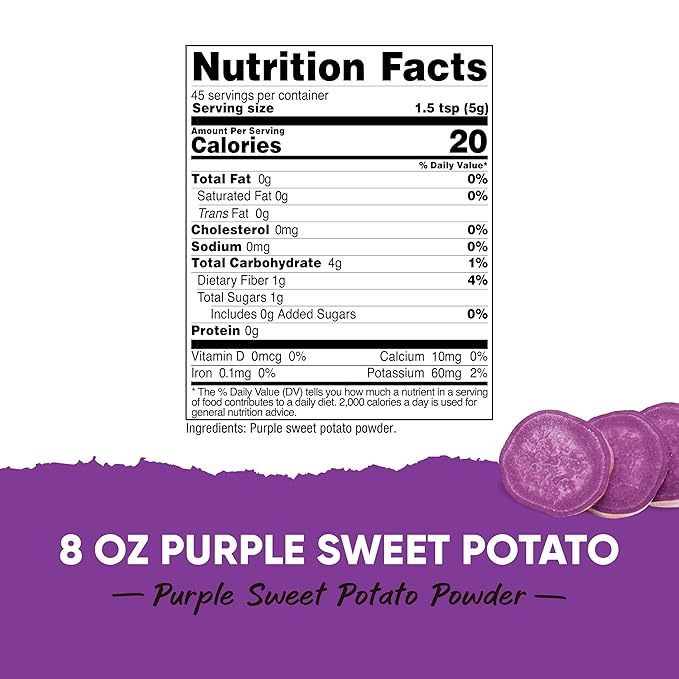Nutricost Purple Sweet Potato Powder 8 oz - Gluten Free, GMO-Free, Vegan