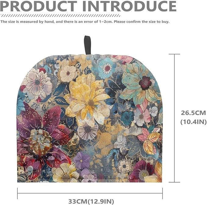 Hudotybom Boho Floral Tea Cozy for Teapot - Insulated Large Teapot Cover to Keep Warm Tea Kettle - Machine Washable Coffee Pot Cloth - Kitchen Home Decorations
