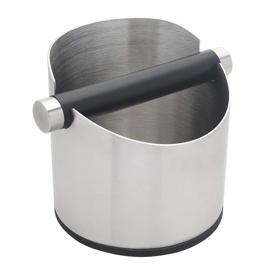 DIBTSA Espresso Knock Box, Stainless Steel Coffee Grounds Knock Box, With Removable Knock Bar and