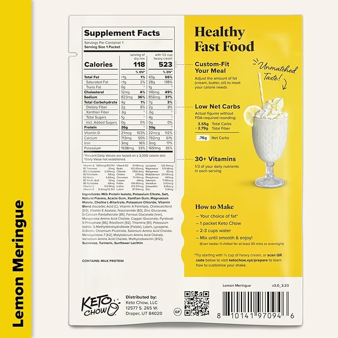 Keto Chow- Classic Flavors Single Meal