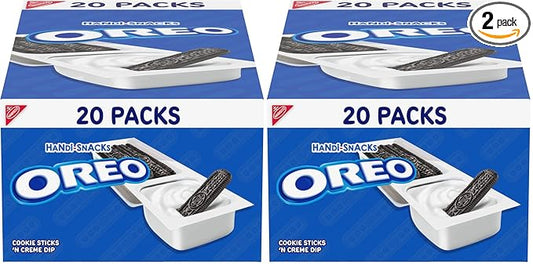 Handi-Snacks OREO Cookie Sticks 'N Creme Dip Snack Packs, 20 Snack Packs (Pack of 2)