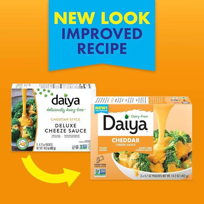 Dairy Free Cheddar Cheese Sauce, Plant Based Rich, Creamy, Cheesy Sauce, 14.2 oz (Pack of 8)